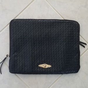 Elliott Lucca Woven Leather Tablet Case Clutch